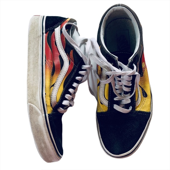 vans shoes fire design